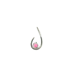 14k White Gold 0.27ctw Rhodolite Garnet Free Form Pendant