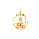 10k Yellow Circle Women's Black Hills Gold Necklace