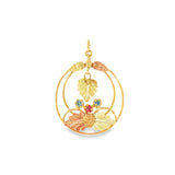 10k Yellow Circle Women's Black Hills Gold Necklace