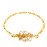 Gold Fill + 10k Yellow Figaro Women's Black Hills Gold Bracelet