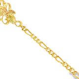 Gold Fill + 10k Yellow Figaro Women's Black Hills Gold Bracelet