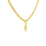 Gold Vermeil Blue Zircon Bezel Pendant