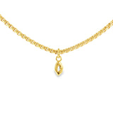 Gold Vermeil Blue Zircon Bezel Pendant