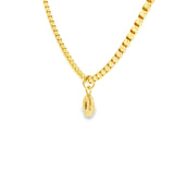 Gold Vermeil Blue Zircon Bezel Pendant