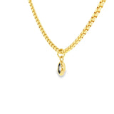 Gold Vermeil Blue Zircon Bezel Pendant