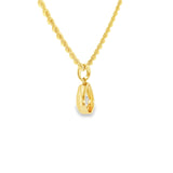 Gold Vermeil Cubic Zirconium Solitaire Pendant
