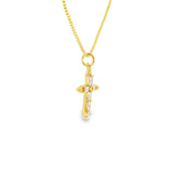 Gold Vermeil Cubic Zirconium Cross Pendant