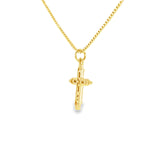 Gold Vermeil Cubic Zirconium Cross Pendant