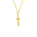 Gold Vermeil Cubic Zirconium Cross Pendant