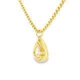 Gold Vermeil Cubic Zirconium Bezel Pendant
