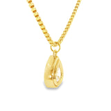 Gold Vermeil Cubic Zirconium Bezel Pendant