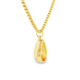 Gold Vermeil Cubic Zirconium Bezel Pendant
