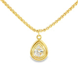 Gold Vermeil Cubic Zirconium Bezel Pendant