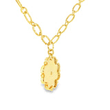 Gold Fill Cubic Zirconium Geometric Pendant