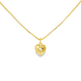 Gold Vermeil Cubic Zirconium Heart Necklace