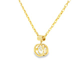 Gold Vermeil Cubic Zirconium Solitaire Pendant