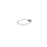 10k White Gold Garnet 3 Stone Women's Ring