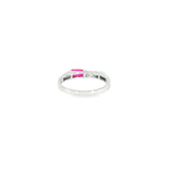 10k White Gold Ruby Geometric Women's Ring