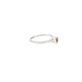 10k White Gold Citrine Bezel Women's Ring