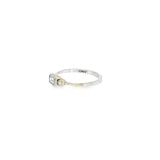 10k White Gold Topaz 3 Stone Women's Ring