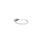 10k White Gold Topaz 3 Stone Women's Ring