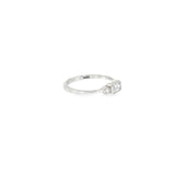 10k White Gold Topaz 3 Stone Women's Ring