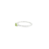 10k White Gold Peridot Vintage Inspired Women's Ring