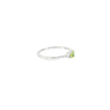 10k White Gold Peridot Vintage Inspired Women's Ring