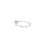 10k White Gold ctw Blue Topaz Vintage Inspired Women's Ring