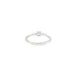 10k White Gold ctw Blue Topaz Vintage Inspired Women's Ring