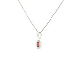 Sterling Silver 0.31 ctw Garnet Pendant