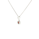 Sterling Silver 0.31 ctw Garnet Pendant