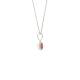 Sterling Silver 0.31 ctw Garnet Pendant