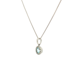 Sterling Silver 0.31 ctw Aquamarine Pendant