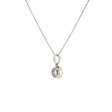Sterling Silver 0.31 ctw Aquamarine Pendant