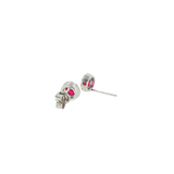 Sterling Silver 0.60 ctw Created Ruby Stud Earrings
