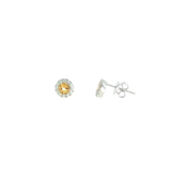 Sterling Silver 0.42 ctw Citrine Stud Earrings