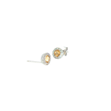 Sterling Silver 0.42 ctw Citrine Stud Earrings