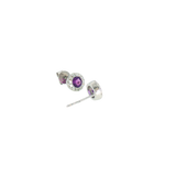 Sterling Silver 0.48 ctw Amethyst Stud Earrings