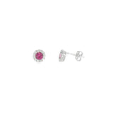 Sterling Silver 0.60 ctw Lab Alexandrite Stud Earrings
