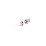 Sterling Silver 0.60 ctw Lab Alexandrite Stud Earrings