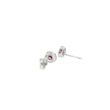 Sterling Silver 0.60 ctw Lab Alexandrite Stud Earrings