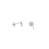 Sterling Silver 0.60 ctw Lab Alexandrite Stud Earrings