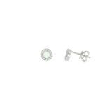 Sterling Silver 0.28 Opal Stud Earrings