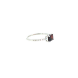 14k White Gold 1.12ctw Garnet Solitaire Women's Ring