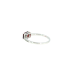14k White Gold 1.12ctw Garnet Solitaire Women's Ring