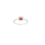 14k White Gold 1.12ctw Garnet Solitaire Women's Ring