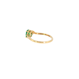 14k Yellow Gold 0.65ctw Emerald Solitaire Women's Ring