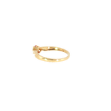 14k Yellow Gold 0.20ctw Ruby Curved Women's Ring