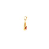 14k Yellow Gold 0.20ctw Garnet Drop Pendant